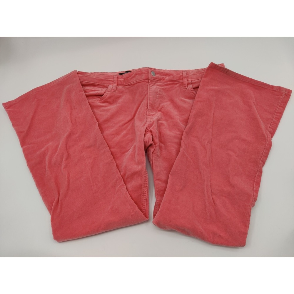 Wild Fable Women's Coral Pink Corduroy‎ Low Rise Flare Pants Size 16